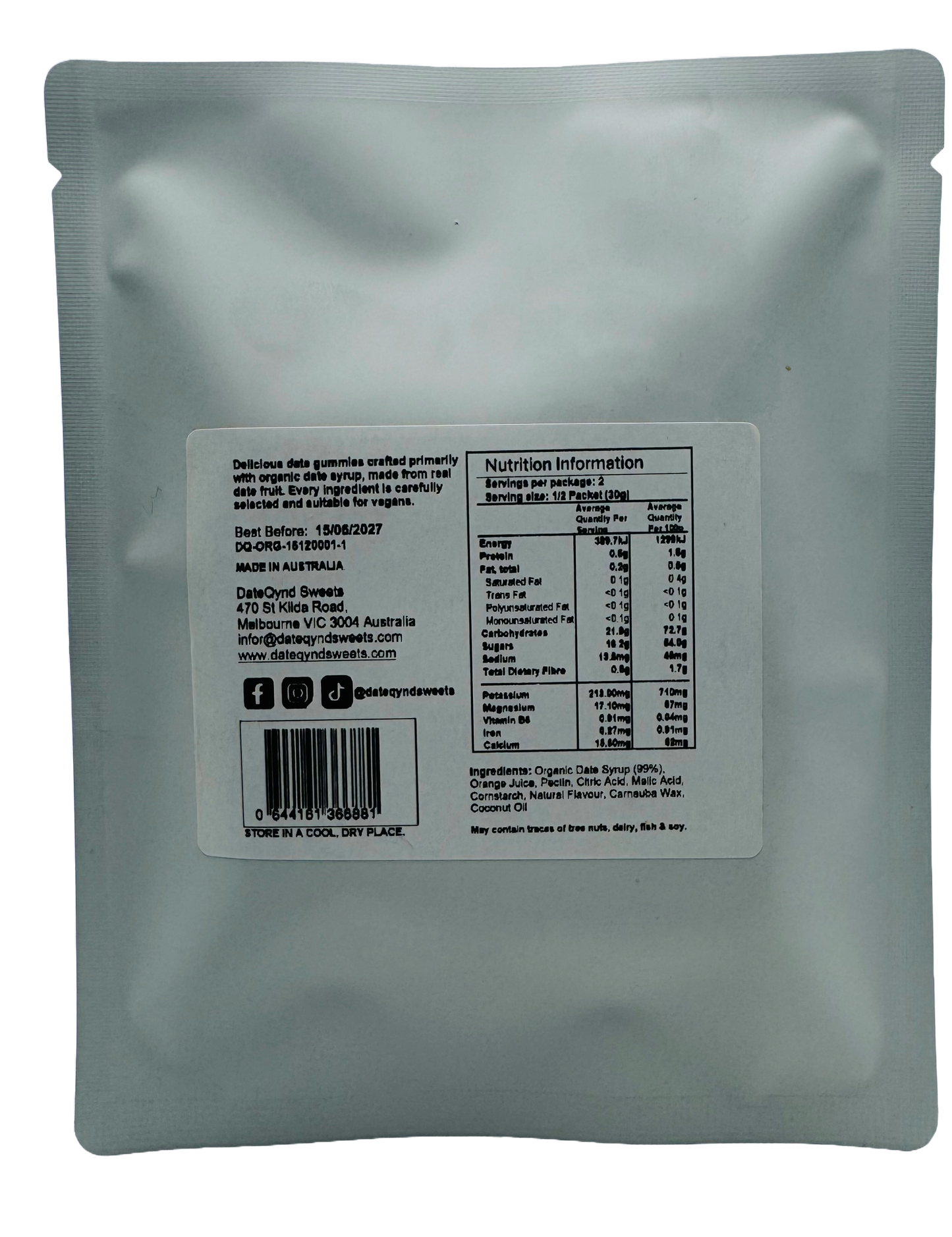 Date Gummies Orange Flavour 60g